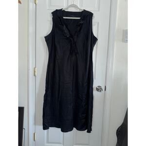 Women's Linen Blend Ashley Stewart black dress size 24W 3X